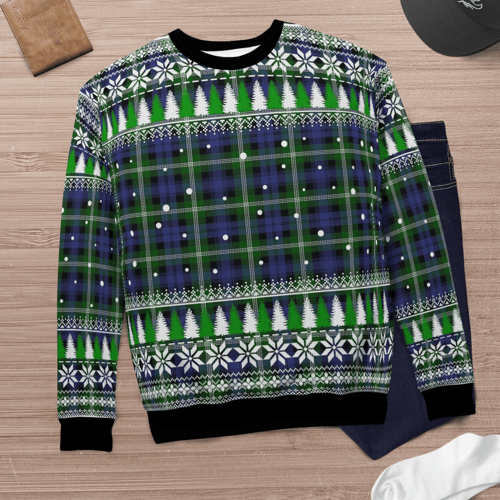 Clan Baillie Modern Tartan Christmas Ugly Sweater XM39 Baillie Modern Tartan Tartan Ugly Sweater   