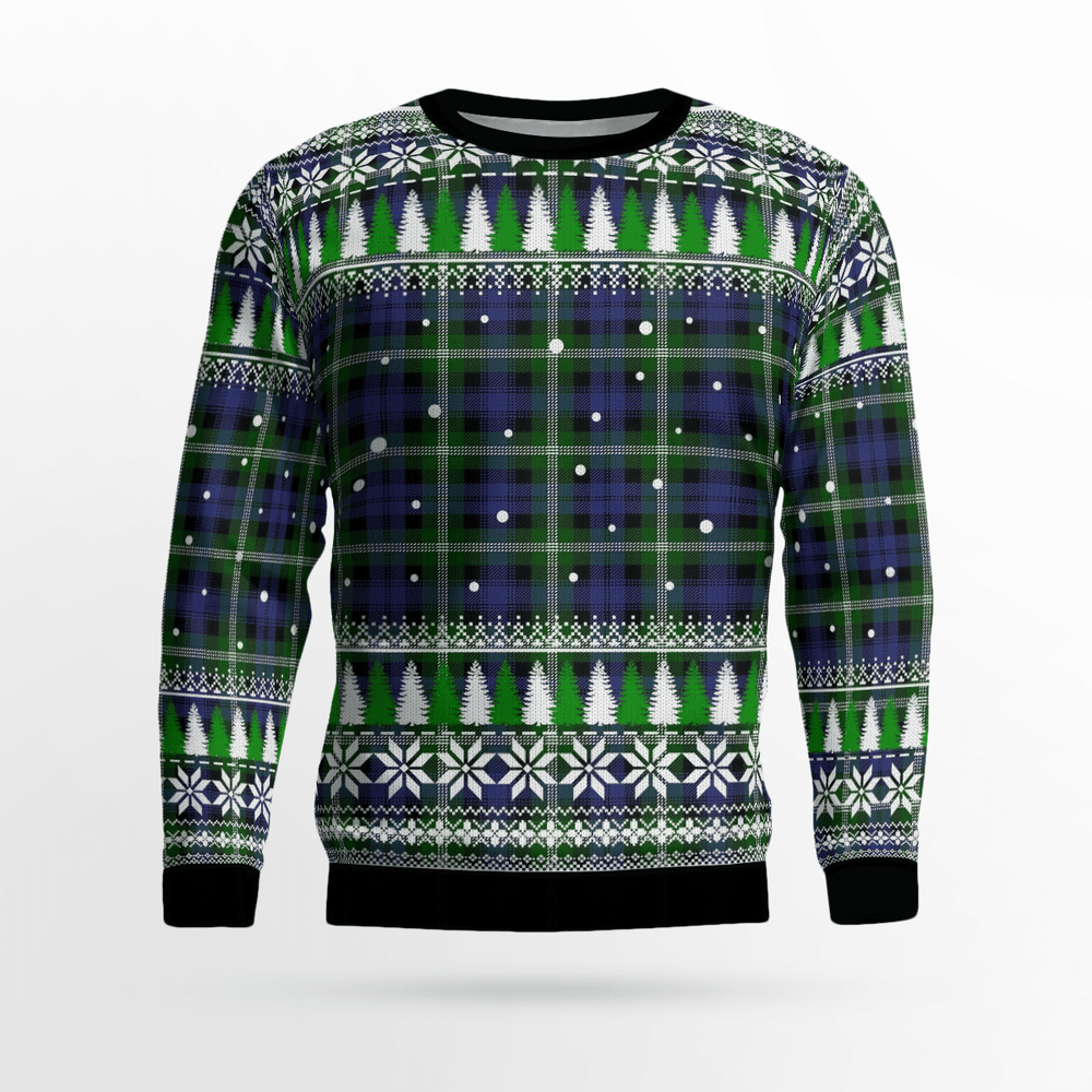 Clan Baillie Modern Tartan Christmas Ugly Sweater XM39 Baillie Modern Tartan Tartan Ugly Sweater   