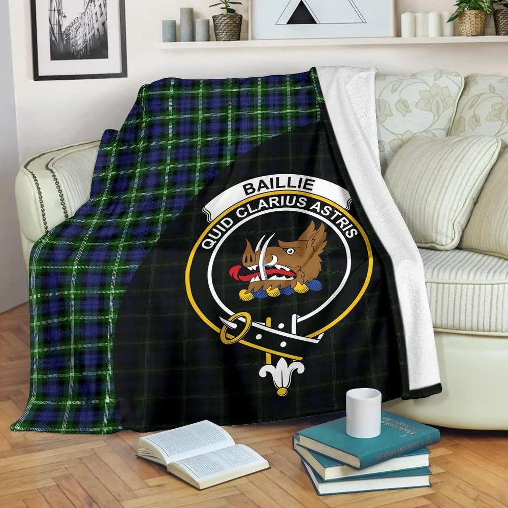 Clan Baillie Modern Tartan Crest Blanket Wave Style FE21 Clan Baillie Tartan Today   