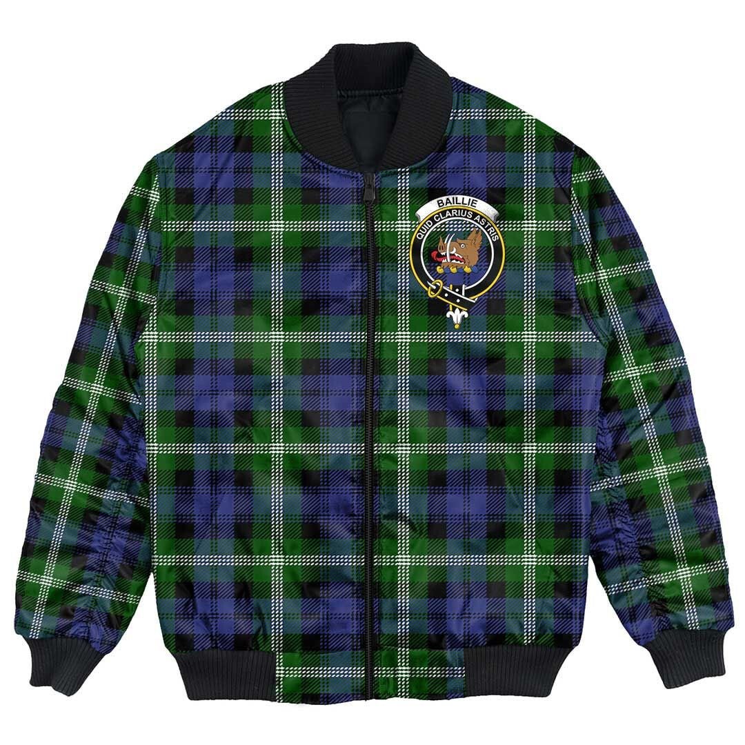 Clan Baillie Modern Tartan Crest Bomber Jacket YM92 Baillie Modern Tartan Tartan Bomber Jacket   
