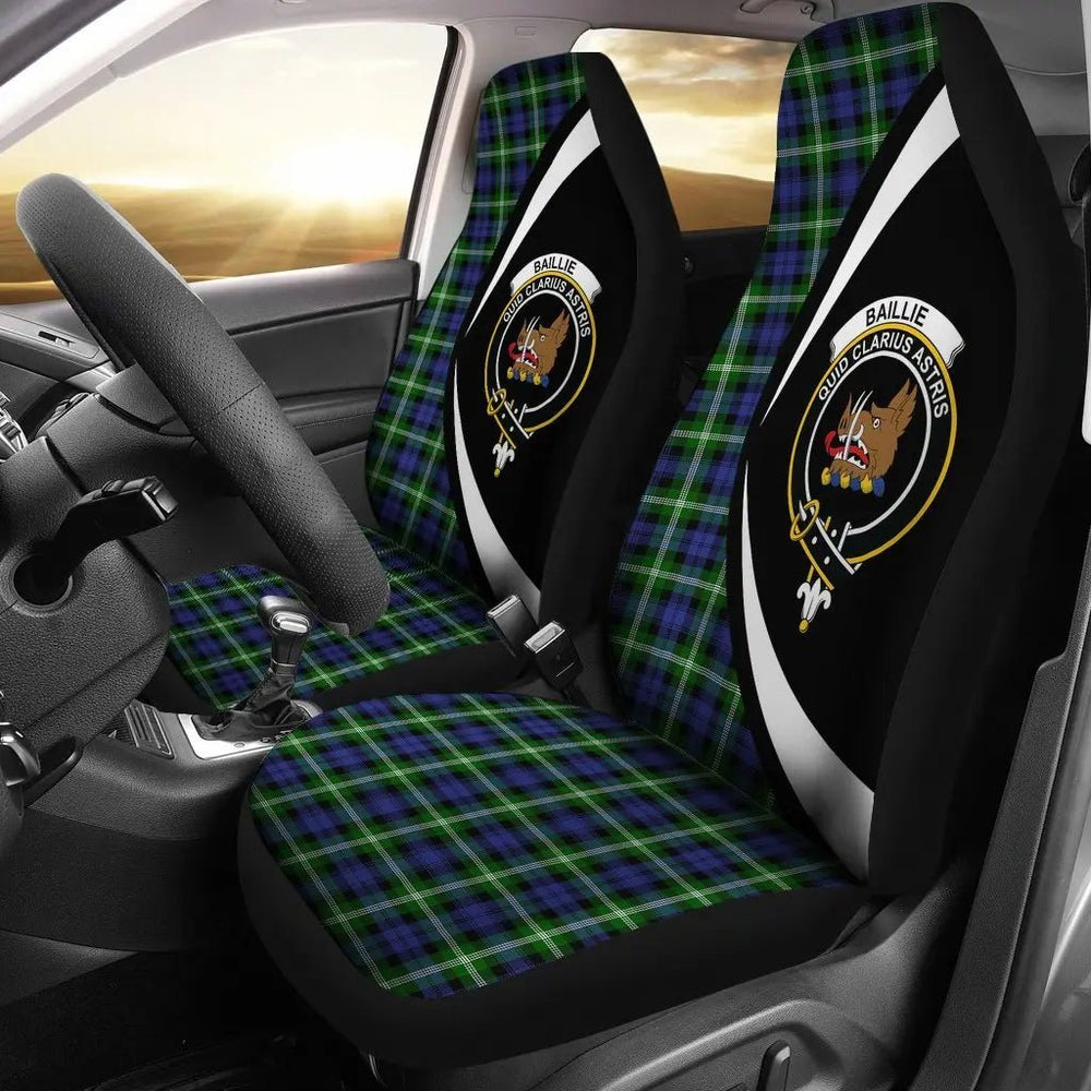 Clan Baillie Modern Tartan Crest Circle Style Car Seat Cover AY40 Clan Baillie Tartan Today   