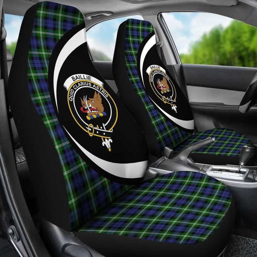 Clan Baillie Modern Tartan Crest Circle Style Car Seat Cover AY40 Clan Baillie Tartan Today   