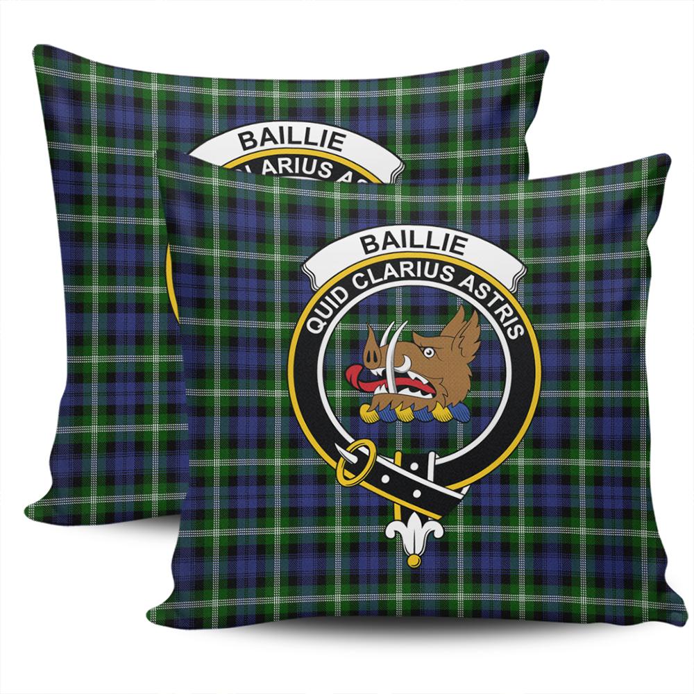 Clan Baillie Modern Tartan Crest Pillow Cover ID60 Clan Baillie Tartan Today   