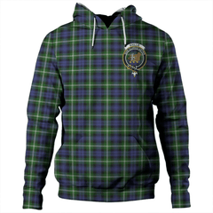 Clan Baillie Modern Tartan Hoodie Crest JFCKDWEY-1 Baillie Modern Tartan Hoodies   