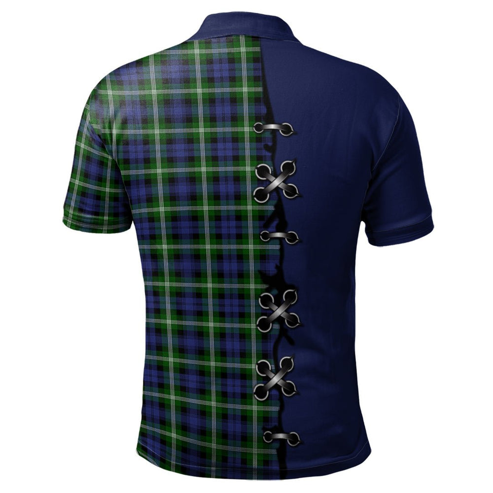 Clan Baillie Modern Tartan Polo Shirt - Lion Rampant And Celtic Thistle Style XO25 Baillie Modern Tartan Tartan Polo   