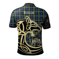 Clan Baillie Modern Tartan Polo Shirt Viking Wolf KS94 Baillie Modern Tartan Tartan Polo   