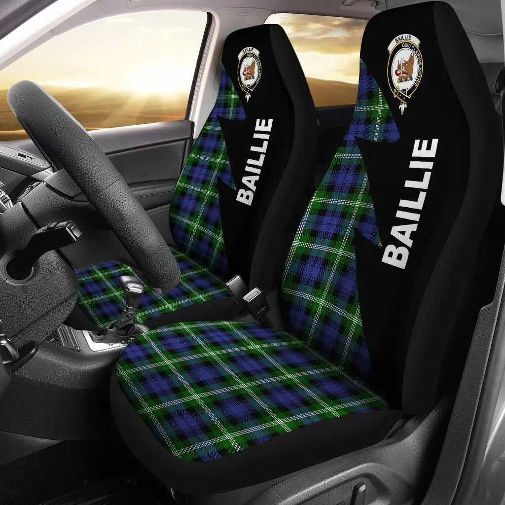 Clan Baillie Tartan Crest Flash Style Car Seat Cover DQ76 Clan Baillie Tartan Today   