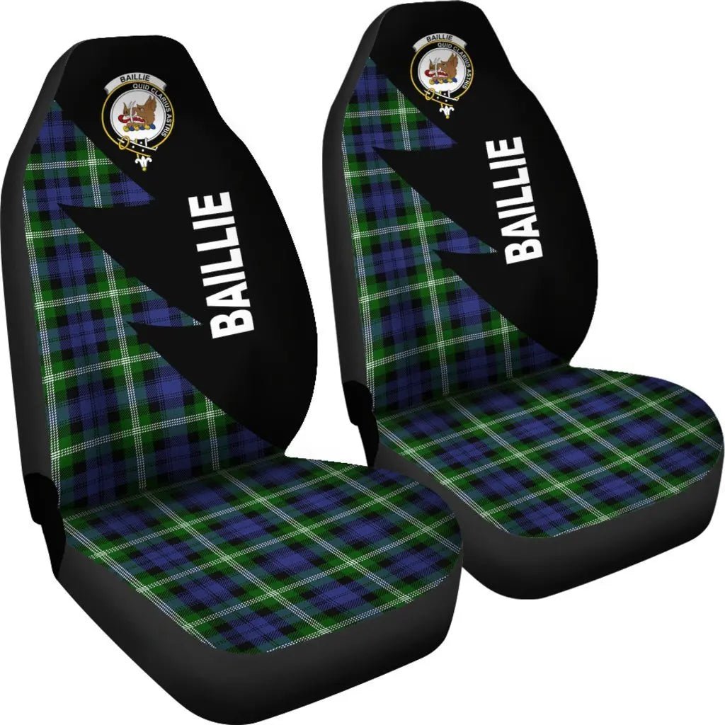 Clan Baillie Tartan Crest Flash Style Car Seat Cover DQ76 Clan Baillie Tartan Today   