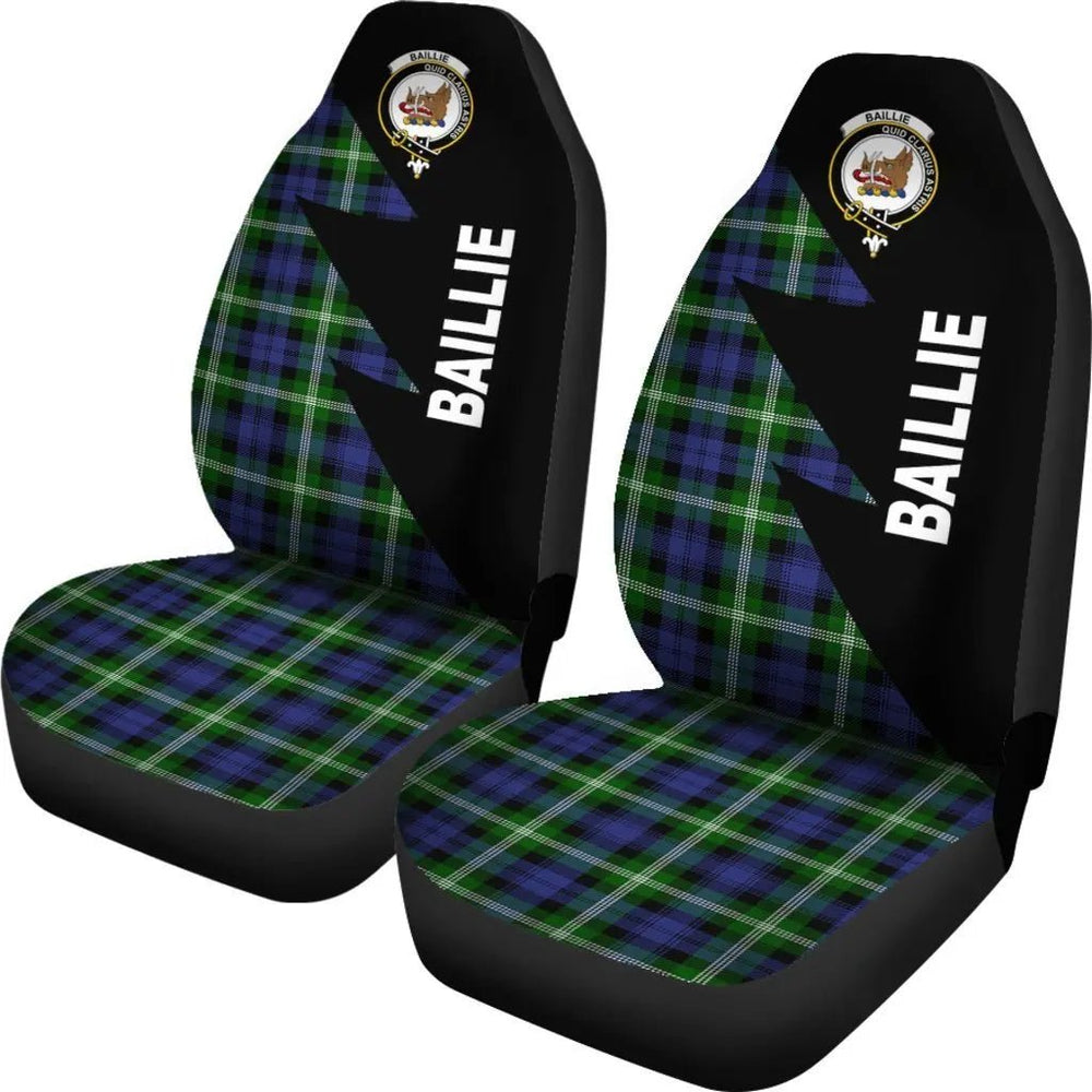 Clan Baillie Tartan Crest Flash Style Car Seat Cover DQ76 Clan Baillie Tartan Today   