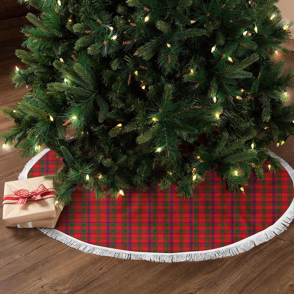 Clan Bain Tartan Christmas Tree Skirt JG58 Bain Tartan Tartan Christmas   