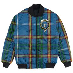 Clan Bain Tartan Crest Bomber Jacket QL56 Bain Tartan Tartan Bomber Jacket   