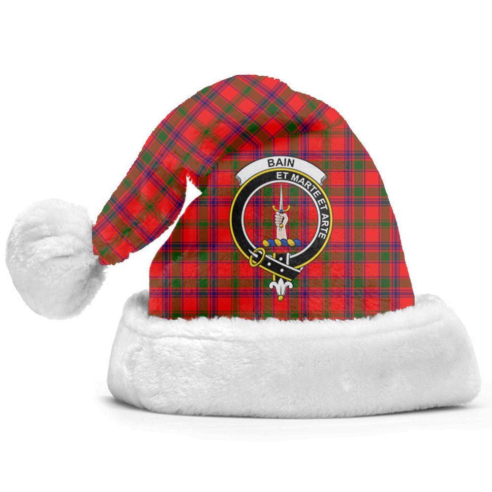Clan Bain Tartan Crest Christmas Santa Hat IN98 Bain Tartan Tartan Santa Hat   