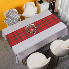 Clan Bain Tartan Crest Table Runner Cotton OG80 Bain Tartan Tartan Table Runner   