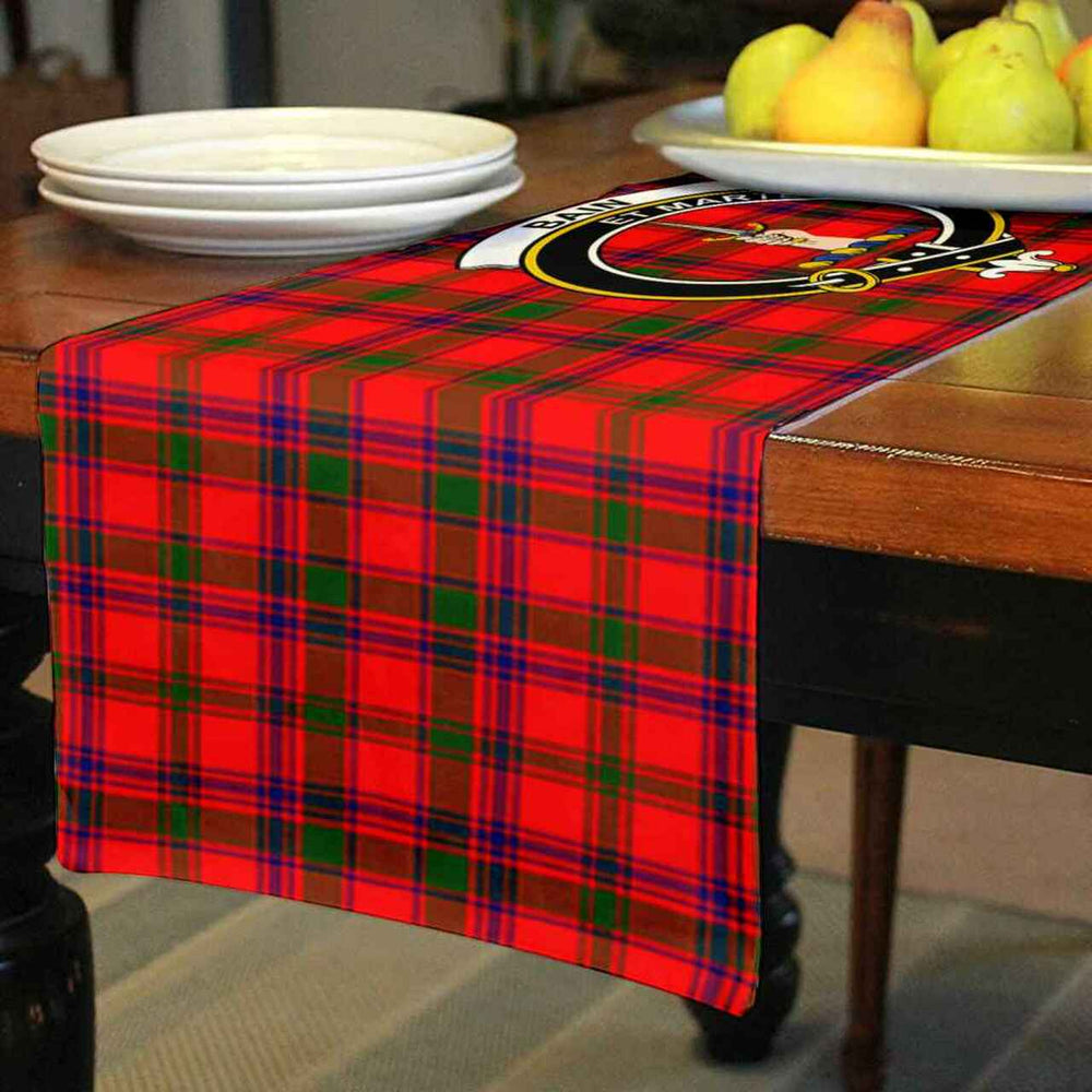 Clan Bain Tartan Crest Table Runner Cotton OG80 Bain Tartan Tartan Table Runner   