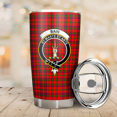 Clan Bain Tartan Crest Tumbler AT95 Clan Bain Tartan Today   