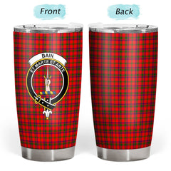 Clan Bain Tartan Crest Tumbler AT95 Clan Bain Tartan Today   
