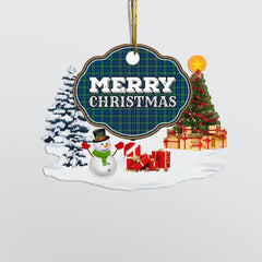 Clan Baird Ancient "Merry Christmas" Tartan Acrylic Ornament DT24 Baird Ancient Tartan Tartan Christmas   