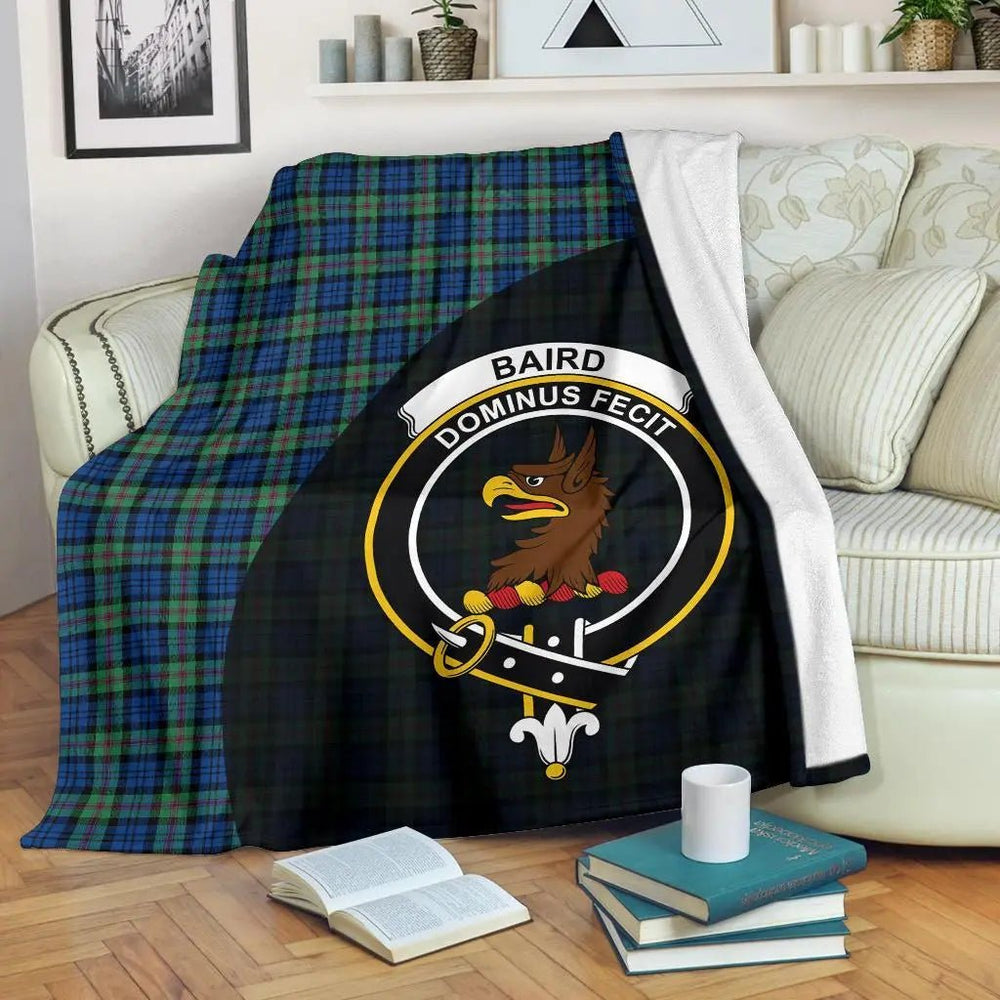 Clan Baird Ancient Tartan Crest Blanket Wave Style EV73 Clan Baird Tartan Today   