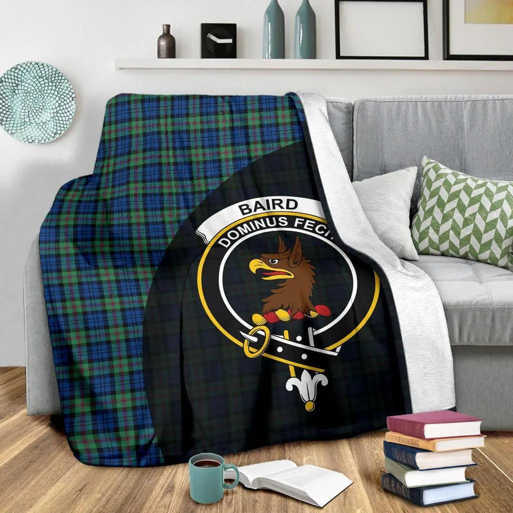 Clan Baird Ancient Tartan Crest Blanket Wave Style EV73 Clan Baird Tartan Today   