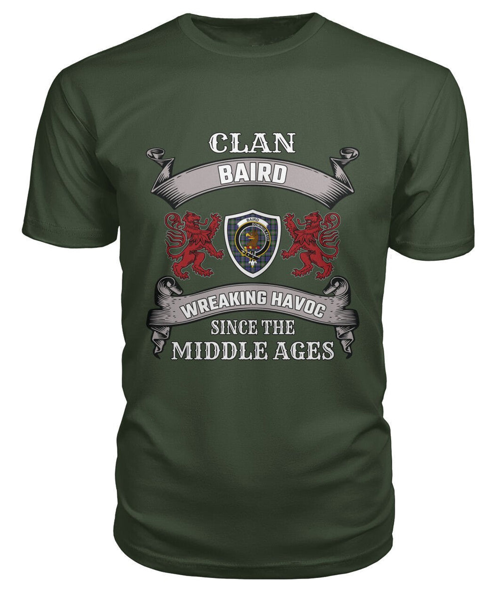 Clan Baird Family Tartan 2D T-ShirtYC61 Baird Tartan 2D T-Shirt Tartan T-Shirt City Green S Baird Tartan 2D T-Shirt