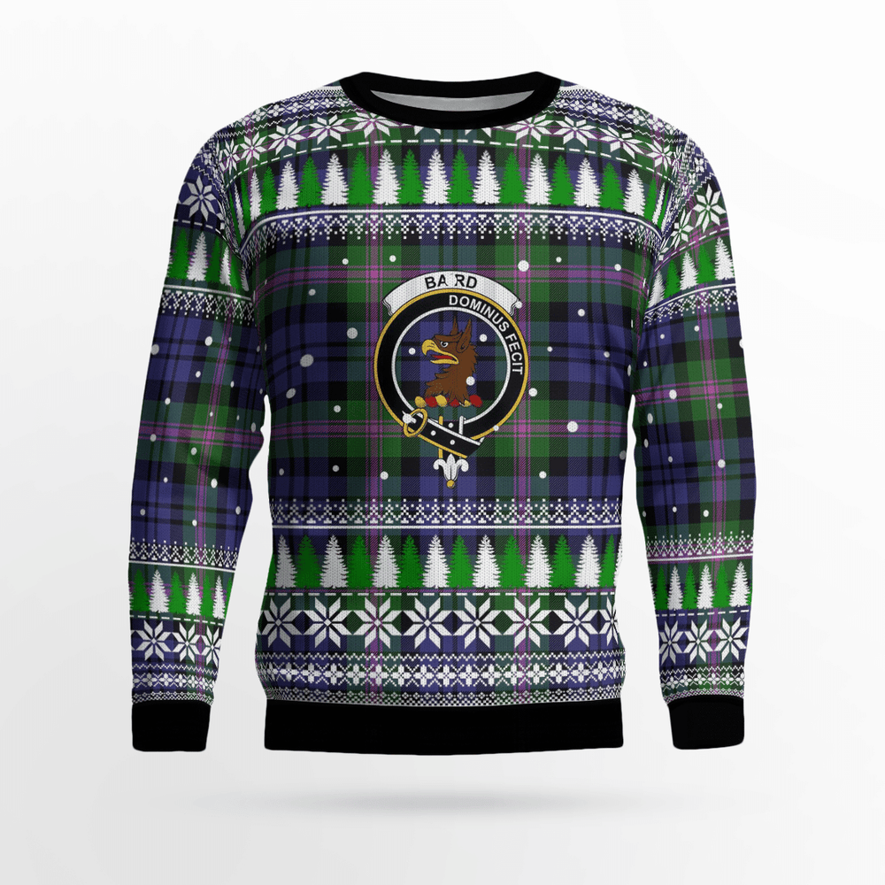 Clan Baird Modern Crest Tartan Christmas Ugly Sweater RD78 Baird Modern Crest Tartan Tartan Ugly Sweater   