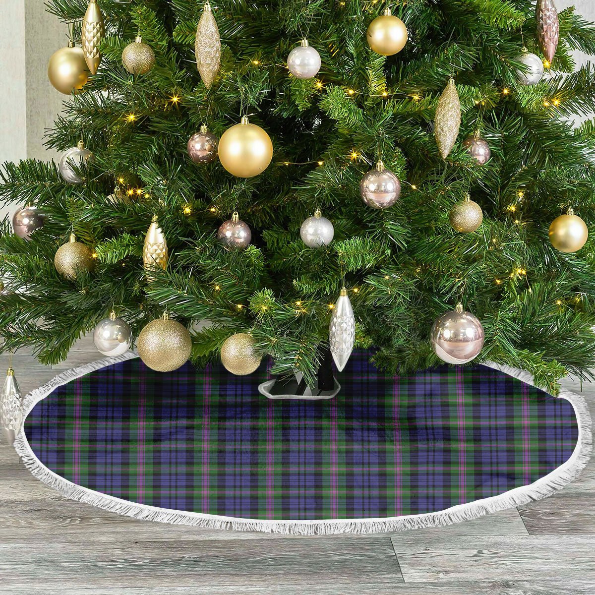 Clan Baird Modern Tartan Christmas Tree Skirt JB86 Baird Modern Tartan Tartan Christmas   