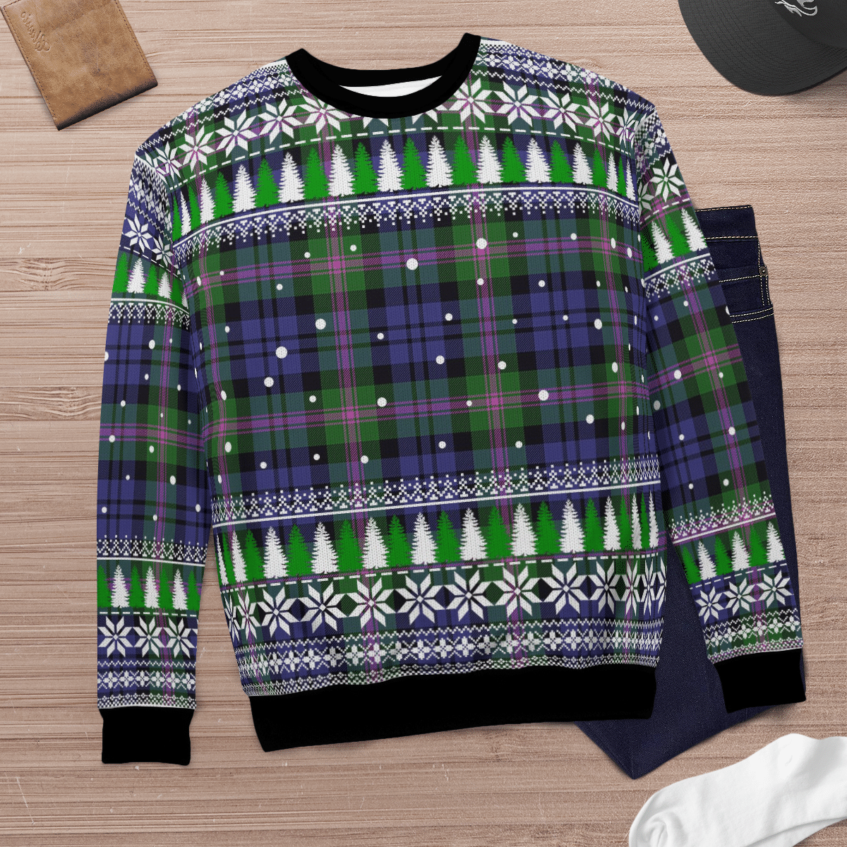 Clan Baird Modern Tartan Christmas Ugly Sweater YK58 Baird Modern Tartan Tartan Ugly Sweater   
