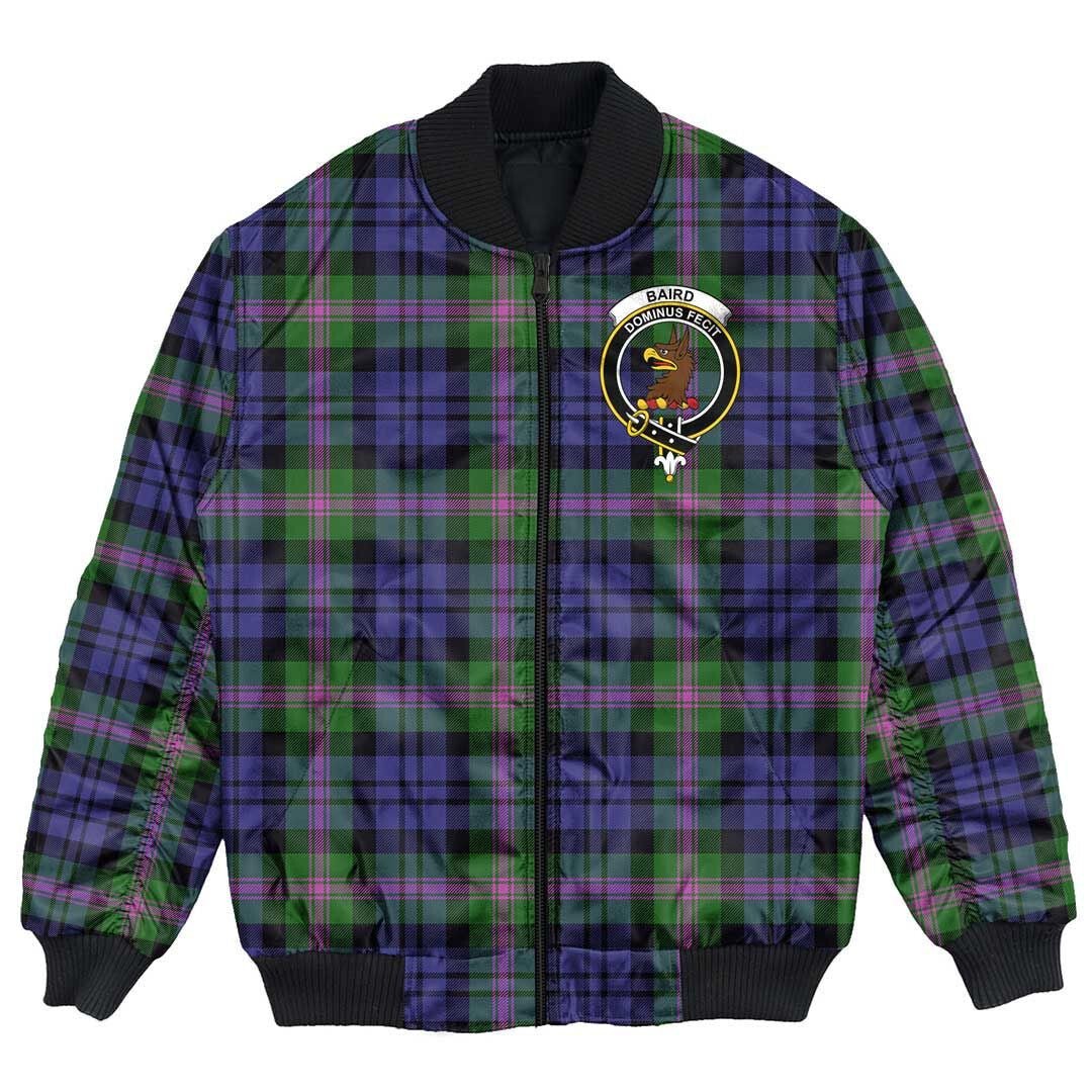 Clan Baird Modern Tartan Crest Bomber Jacket WR94 Baird Modern Tartan Tartan Bomber Jacket   