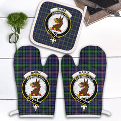 Clan Baird Modern Tartan Crest Oven Mitt And Pot Holder (2 Oven Mitts + 1 Pot Holder) IJ23 Clan Baird Tartan Today   