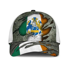 Clan Baker Coat Of Arms - Irish Family Crest Classic Cap RC16 Baker Coat Of Arms Irish Cap   