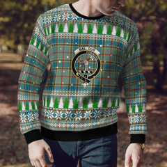 Clan Balfour Blue Crest Tartan Christmas Ugly Sweater SA83 Balfour Blue Crest Tartan Tartan Ugly Sweater   
