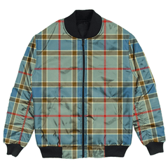 Clan Balfour Blue Tartan Bomber Jacket KS76 Balfour Blue Tartan Tartan Bomber Jacket   