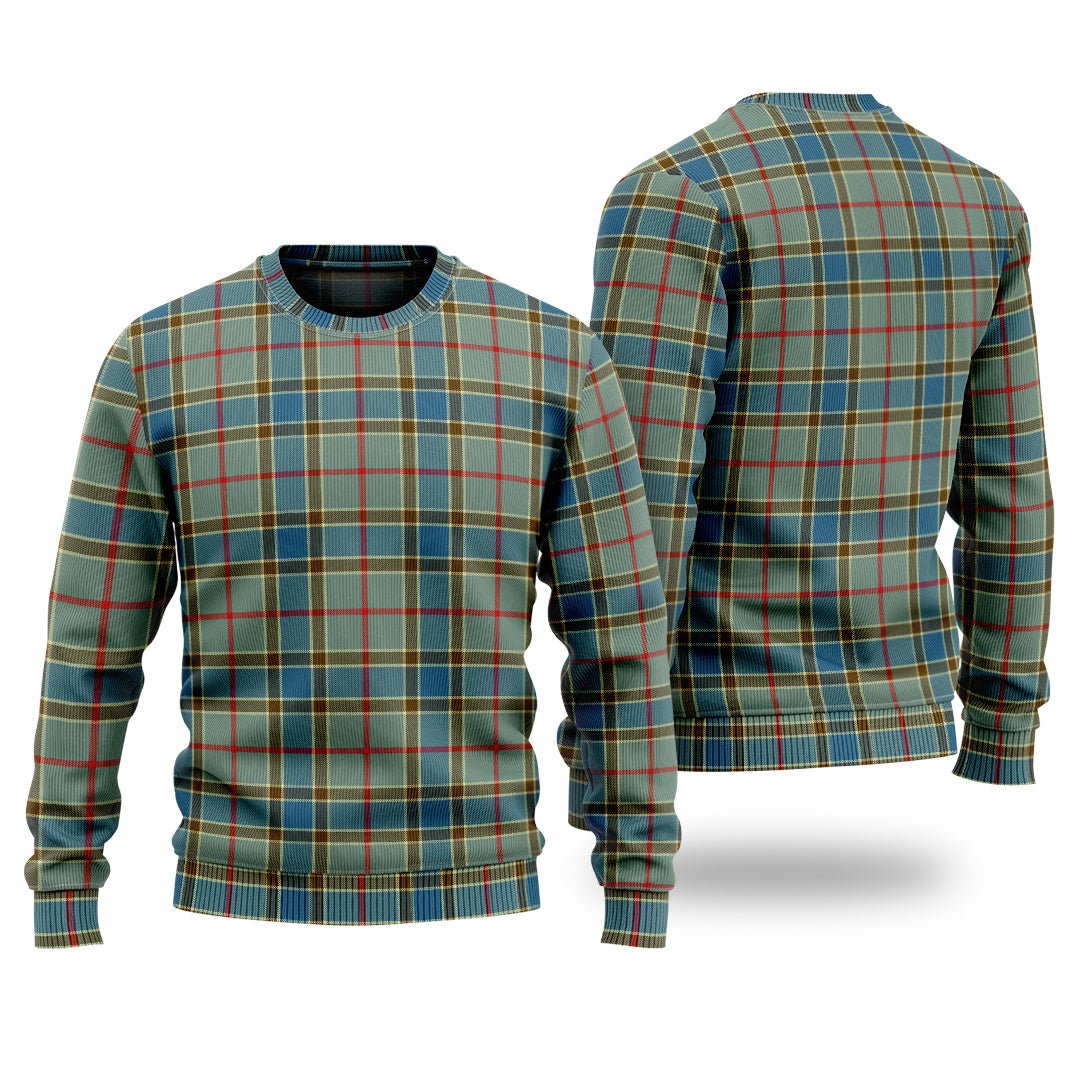 Clan Balfour Blue Tartan Christmas Ugly Sweater OI79 Balfour Blue Tartan Tartan Sweater   