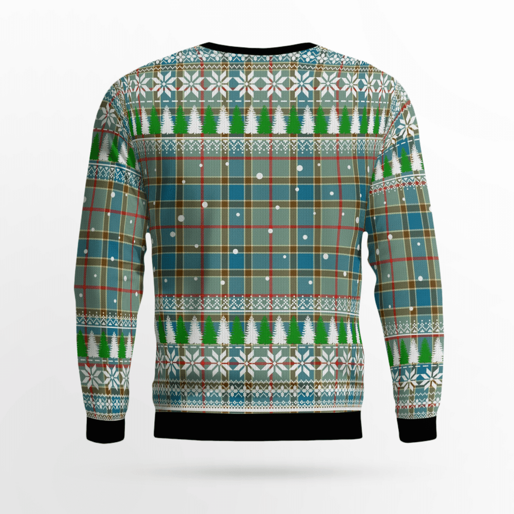 Clan Balfour Blue Tartan Christmas Ugly Sweater TR21 Balfour Blue Tartan Tartan Ugly Sweater   