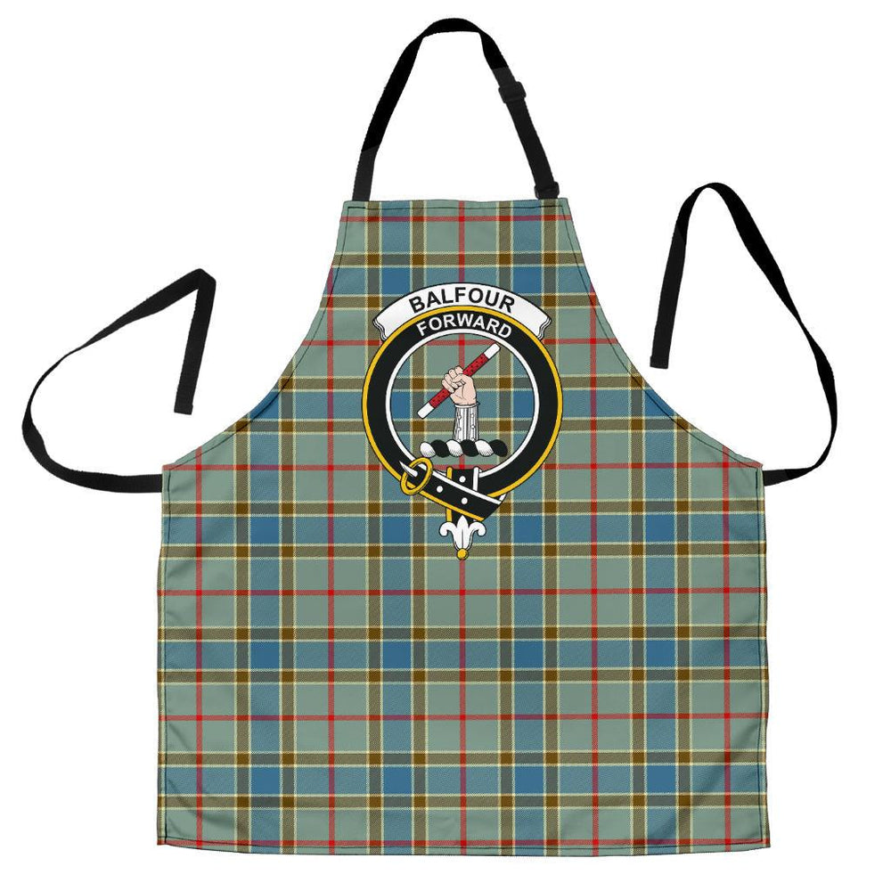 Clan Balfour Blue Tartan Crest Apron QF66 Clan Balfour Tartan Today   