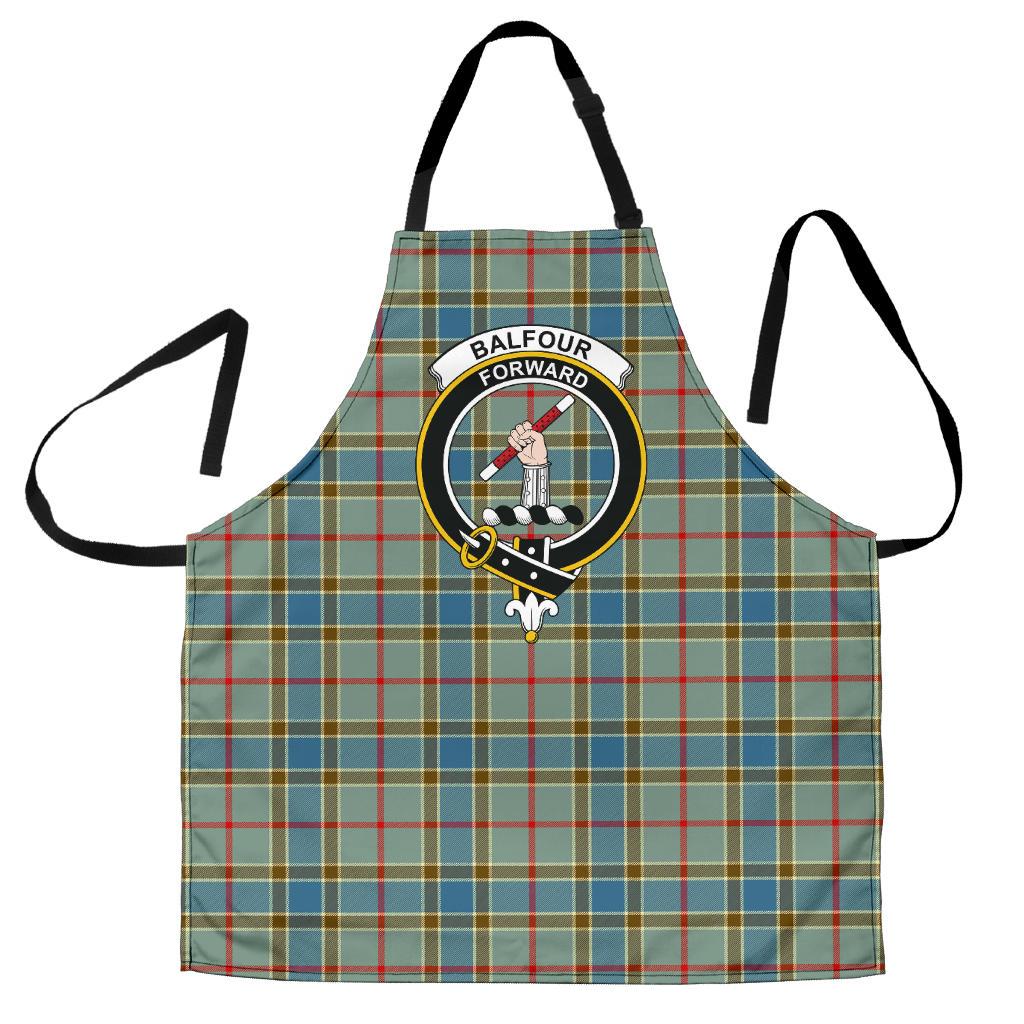 Clan Balfour Blue Tartan Crest Apron QF66 Clan Balfour Tartan Today   