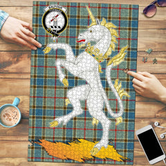 Clan Balfour Blue Tartan Crest Unicorn Scotland Jigsaw Puzzles Gift For Family TL11 Clan Balfour Tartan Today   