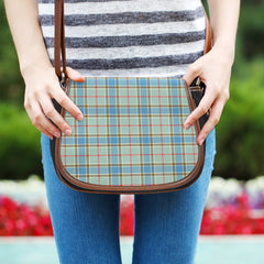 Clan Balfour Blue Tartan Saddle Handbags NR46 Clan Balfour Tartan Today   