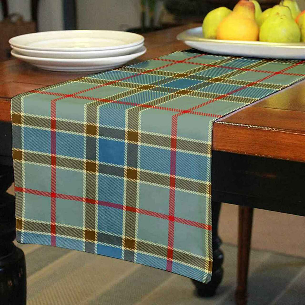 Clan Balfour Blue Tartan Table Runner Cotton KH96 Balfour Blue Tartan Tartan Table Runner   