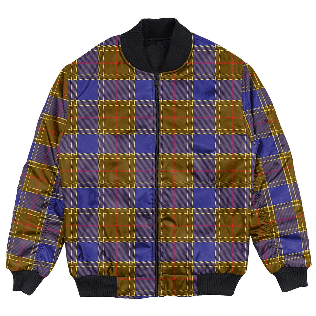 Clan Balfour Modern Tartan Bomber Jacket NO40 Balfour Modern Tartan Tartan Bomber Jacket   