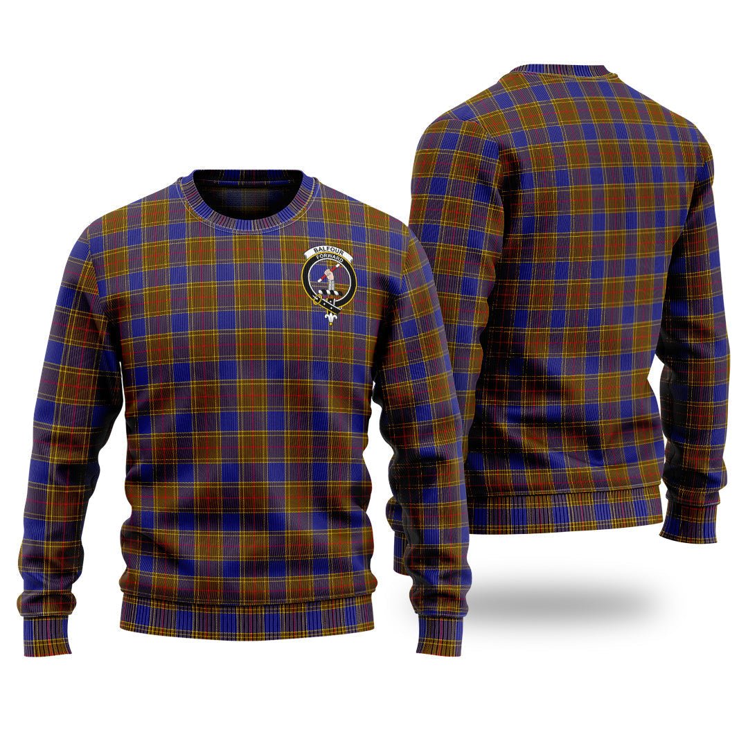 Clan Balfour Modern Tartan Christmas Ugly Sweater MH33 Balfour Modern Tartan Tartan Sweater   