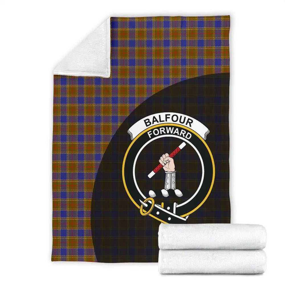 Clan Balfour Modern Tartan Crest Blanket Wave Style GD75 Clan Balfour Tartan Today   