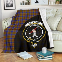 Clan Balfour Modern Tartan Crest Blanket Wave Style GD75 Clan Balfour Tartan Today   