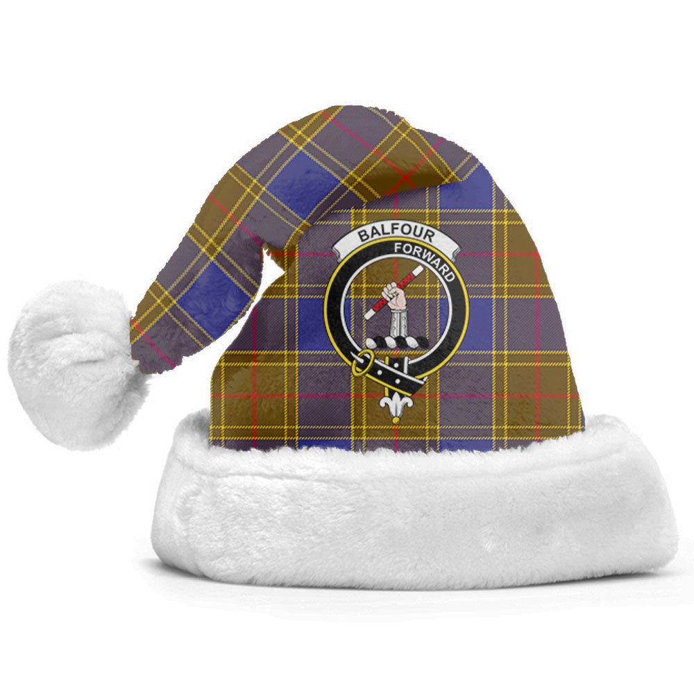 Clan Balfour Modern Tartan Crest Christmas Santa Hat TX95 Balfour Modern Tartan Tartan Santa Hat   