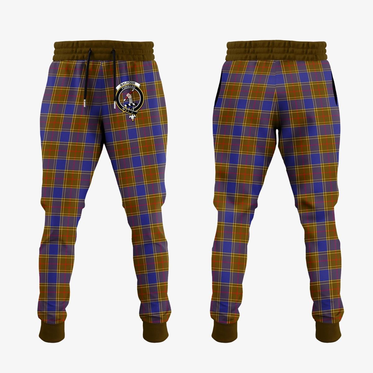 Clan Balfour Modern Tartan Crest Jogger Sweatpants JC67 Clan Balfour Tartan Today   
