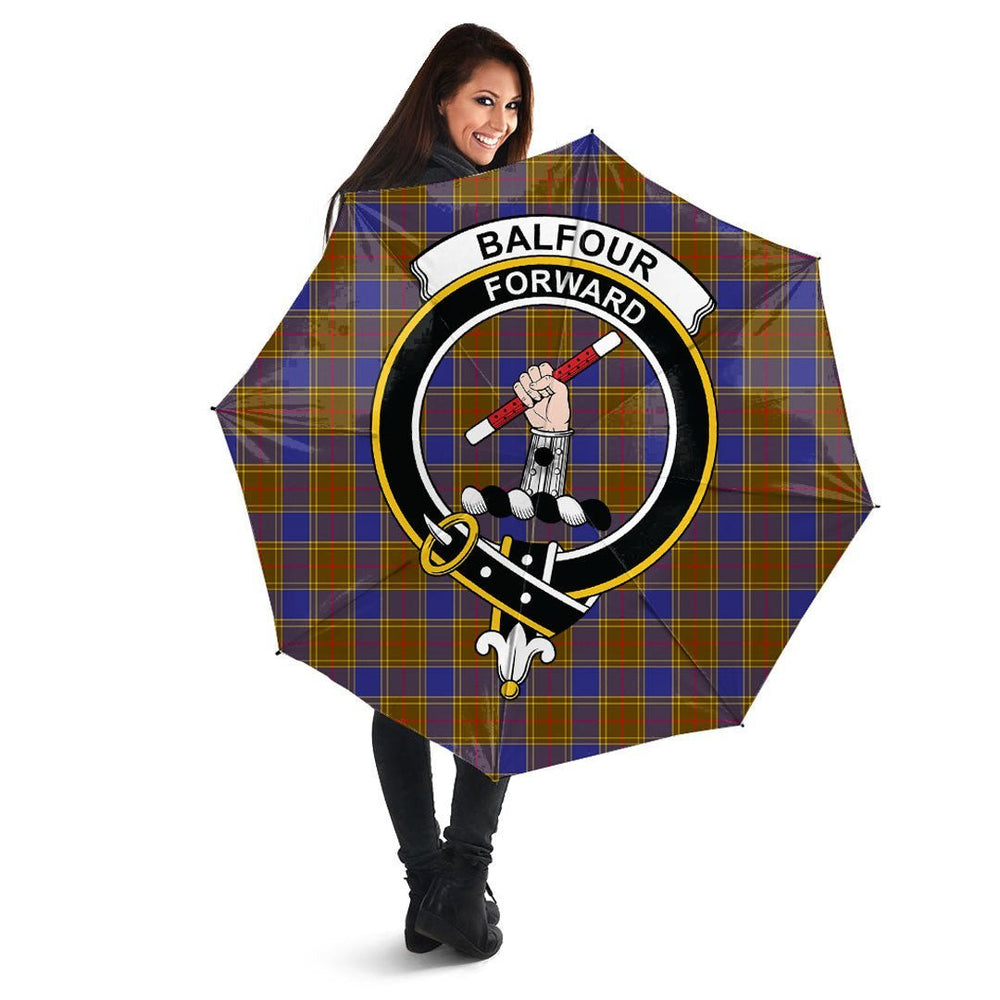 Clan Balfour Modern Tartan Crest Umbrella UH98 Clan Balfour Tartan Today   