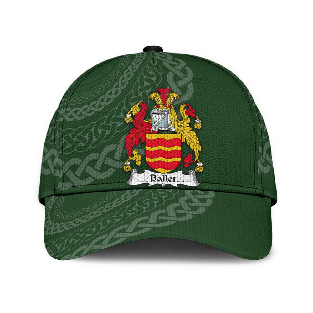 Clan Ballet Coat Of Arms - Irish Family Crest St Patrick's Day Classic CapUU92 Classic Cap - Ballet Coat Of Arms St Patrick's Day Classic Cap Irish Cap   