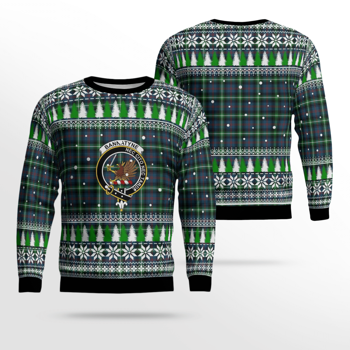 Clan Bannatyne 1 Crest Tartan Christmas Ugly Sweater LW72 Bannatyne 1 Crest Tartan Tartan Ugly Sweater   