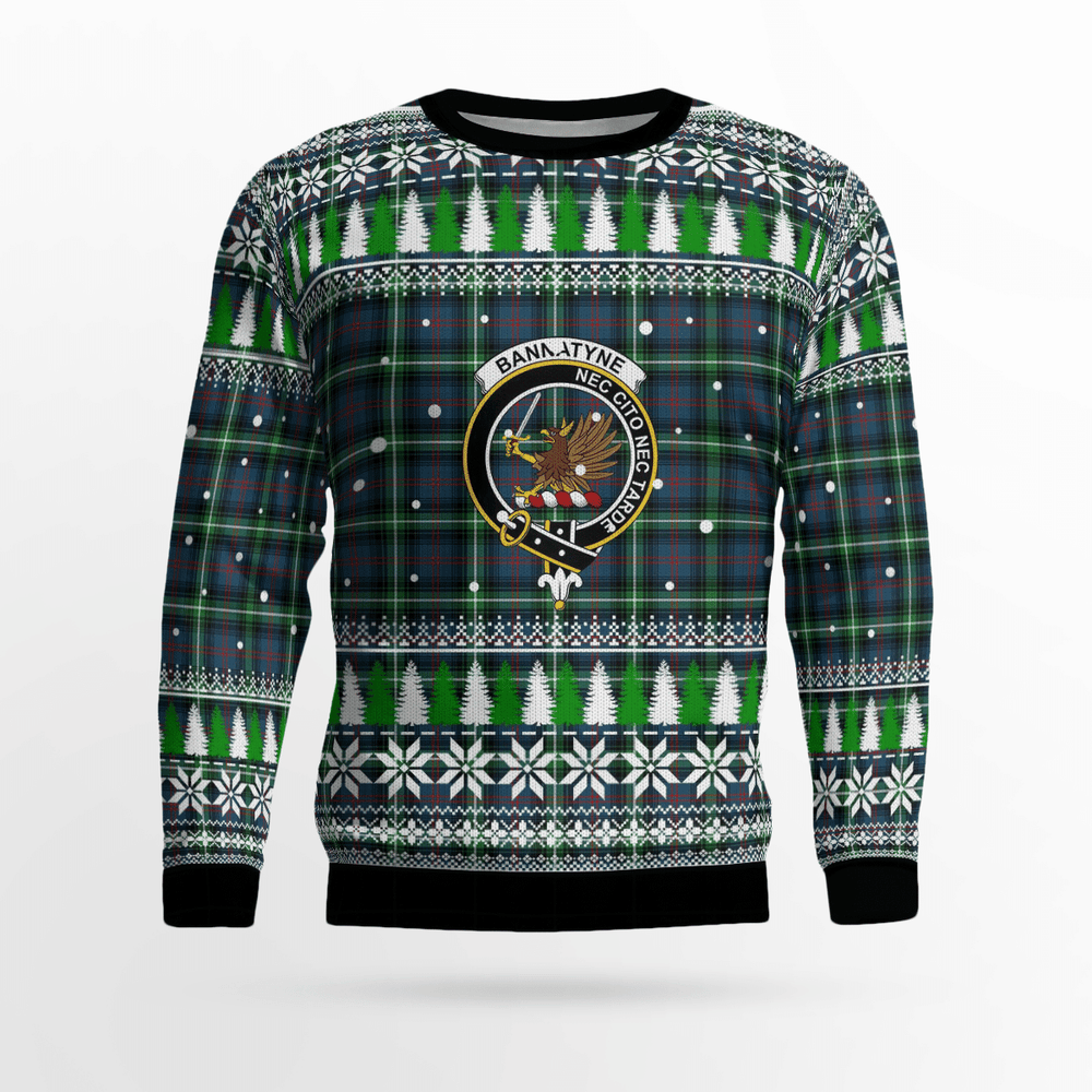 Clan Bannatyne 1 Crest Tartan Christmas Ugly Sweater LW72 Bannatyne 1 Crest Tartan Tartan Ugly Sweater   