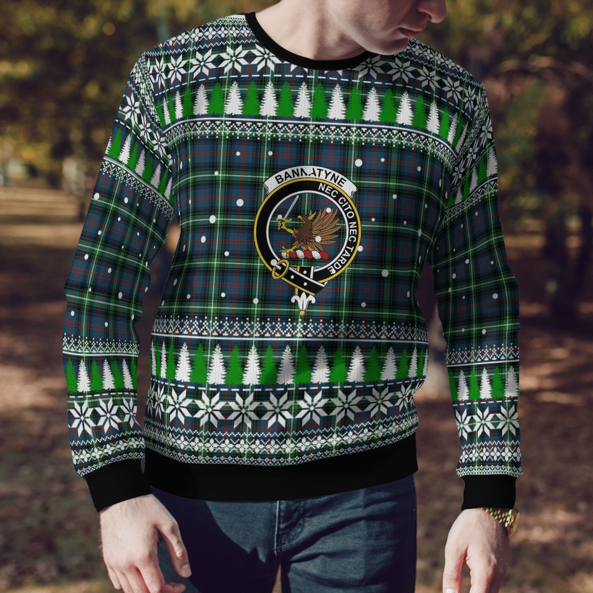 Clan Bannatyne 1 Crest Tartan Christmas Ugly Sweater LW72 Bannatyne 1 Crest Tartan Tartan Ugly Sweater   